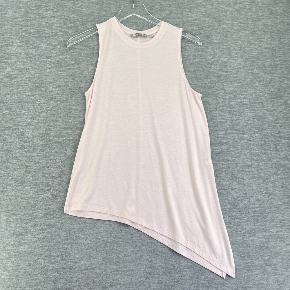 Athleta Womens Tank Top Small Pink Sleeveless T-shirt Basic